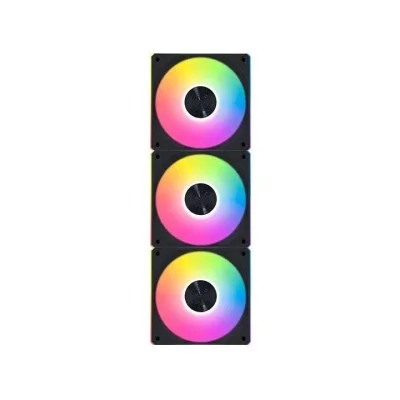 Lian li uni fan cl wireless 120mm argb case fans with controller - black (3 pack) - Black